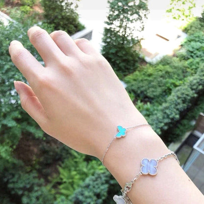 [Baslove] SCHMETTERLING TÜRKIS SCHMETTERLING ARMBAND SILBER