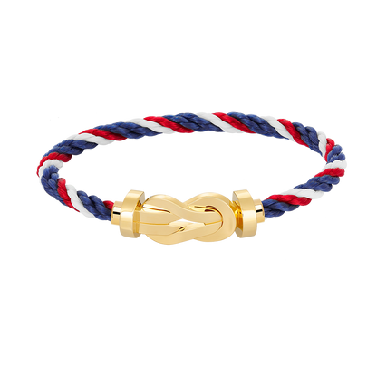 [Baslove]CHANCE GROSSES 8-FACH-ARMBAND MIT SCHNALLE, KEIN DIAMANT, GOLD