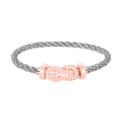 [Baslove]Chance großes Armband mit 8-stelliger Schnalle und halbem Diamanten in Roségold