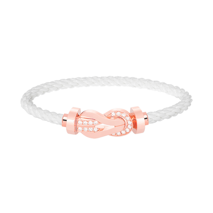 [Baslove]Chance großes Armband mit 8-stelliger Schnalle und halbem Diamanten in Roségold