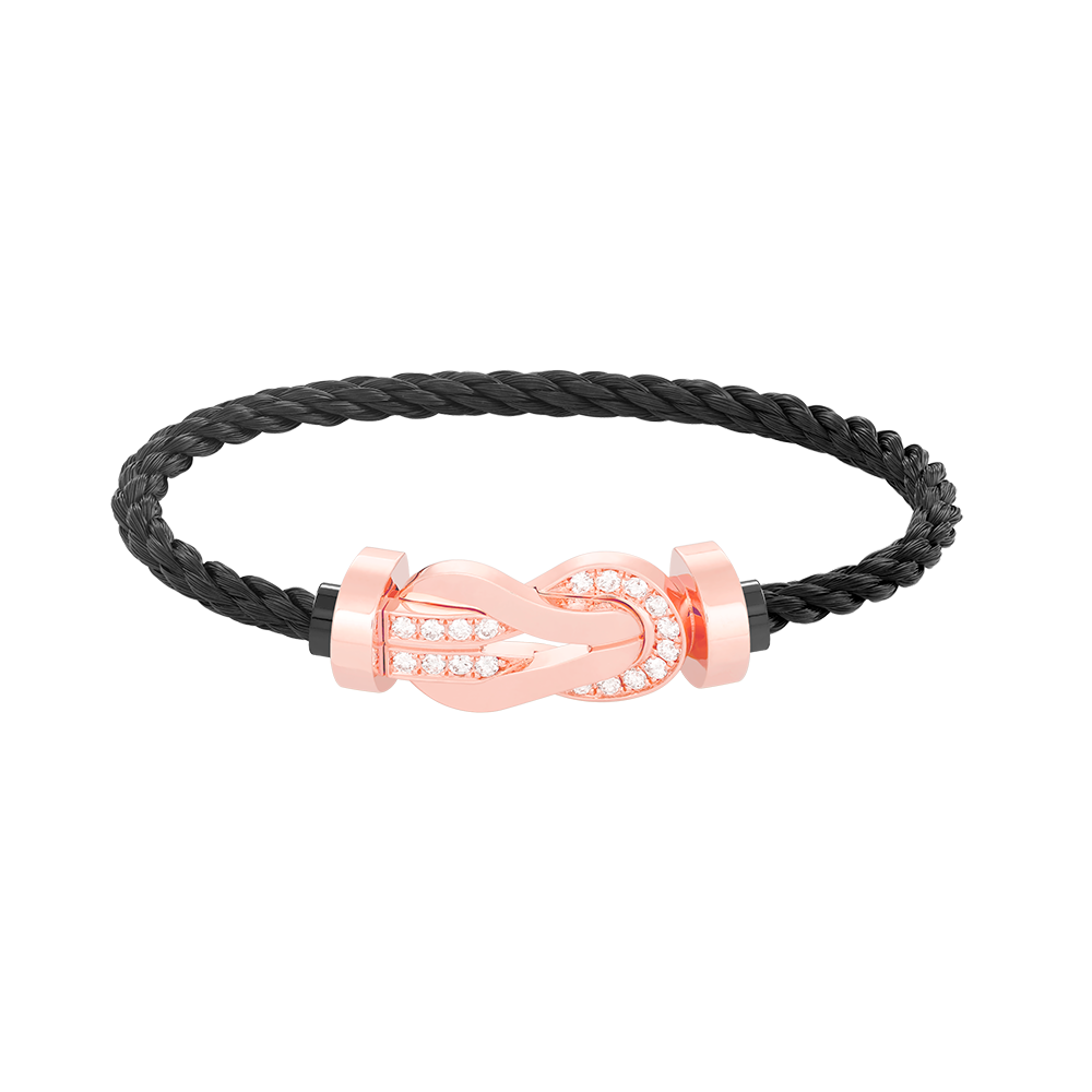 [Baslove]Chance großes Armband mit 8-stelliger Schnalle und halbem Diamanten in Roségold