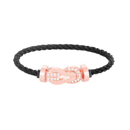 [Baslove]Chance großes Armband mit 8-stelliger Schnalle und halbem Diamanten in Roségold