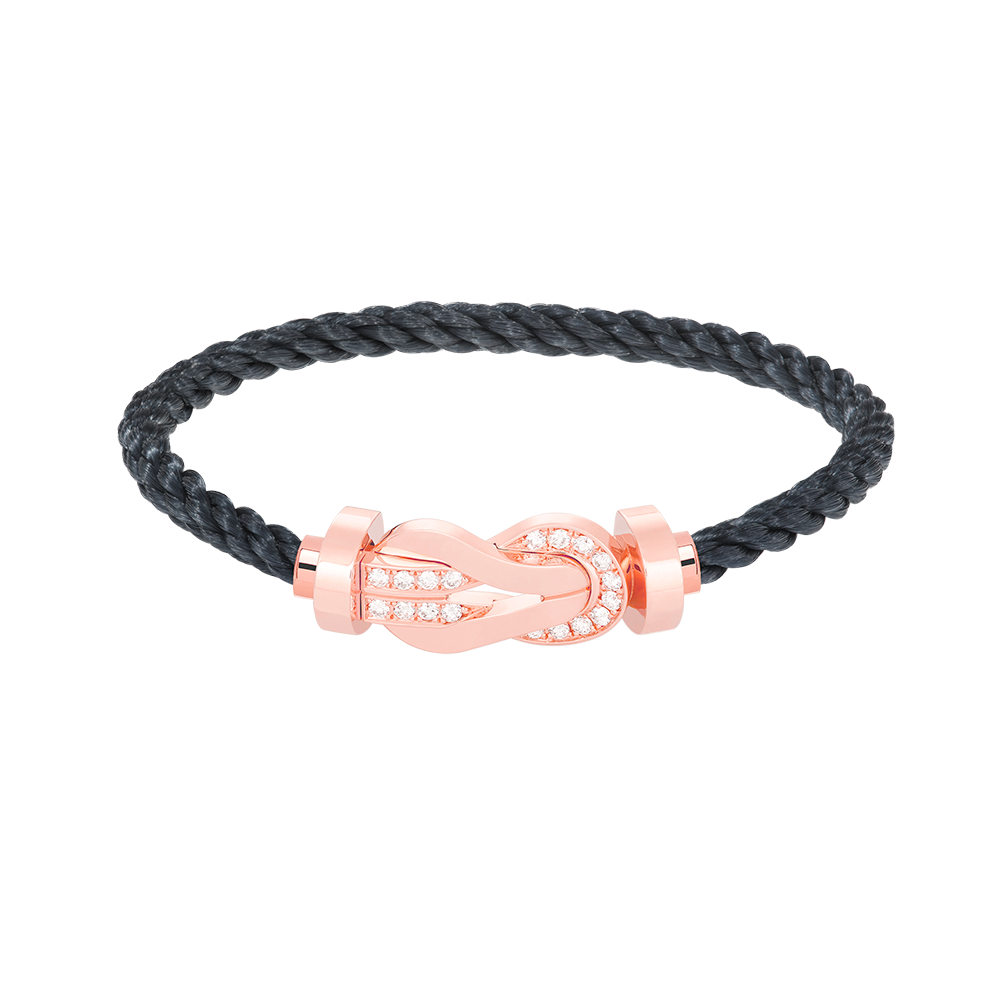 [Baslove]Chance großes Armband mit 8-stelliger Schnalle und halbem Diamanten in Roségold