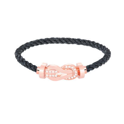 [Baslove]Chance großes Armband mit 8-stelliger Schnalle und halbem Diamanten in Roségold