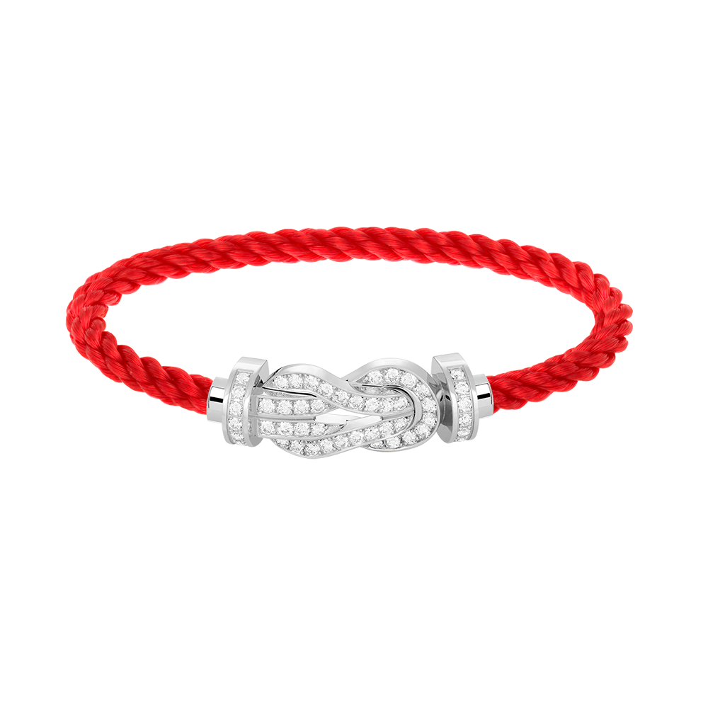[Baslove]CHANCE GROSSES 8-FACH-ARMBAND MIT VOLLEN DIAMANTEN, SILBER