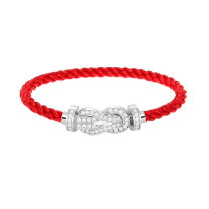 [Baslove]CHANCE GROSSES 8-FACH-ARMBAND MIT VOLLEN DIAMANTEN, SILBER