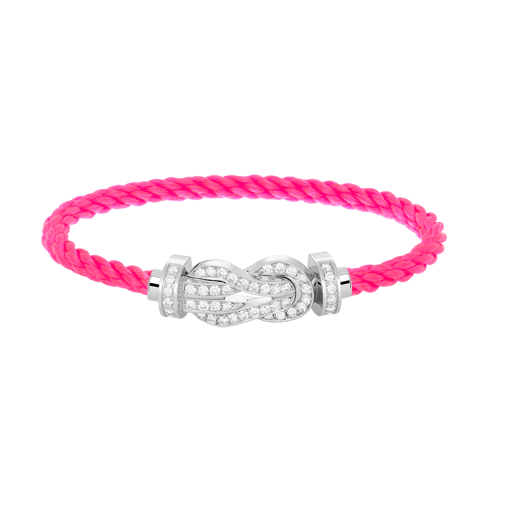 [Baslove]CHANCE GROSSES 8-FACH-ARMBAND MIT VOLLEN DIAMANTEN, SILBER