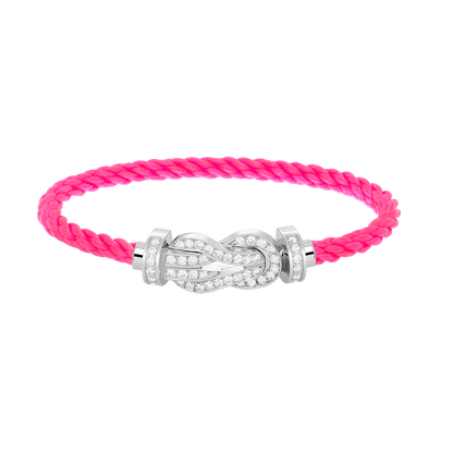 [Baslove]CHANCE GROSSES 8-FACH-ARMBAND MIT VOLLEN DIAMANTEN, SILBER