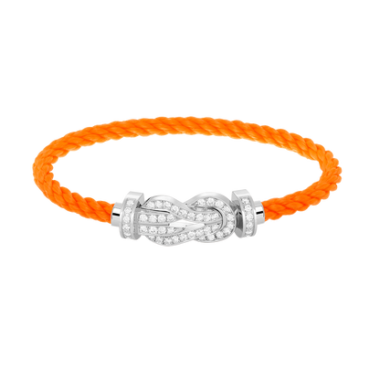 [Baslove]CHANCE GROSSES 8-FACH-ARMBAND MIT VOLLEN DIAMANTEN, SILBER