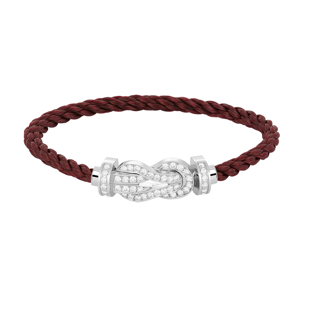 [Baslove]CHANCE GROSSES 8-FACH-ARMBAND MIT VOLLEN DIAMANTEN, SILBER
