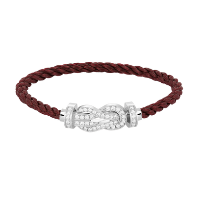 [Baslove]CHANCE GROSSES 8-FACH-ARMBAND MIT VOLLEN DIAMANTEN, SILBER