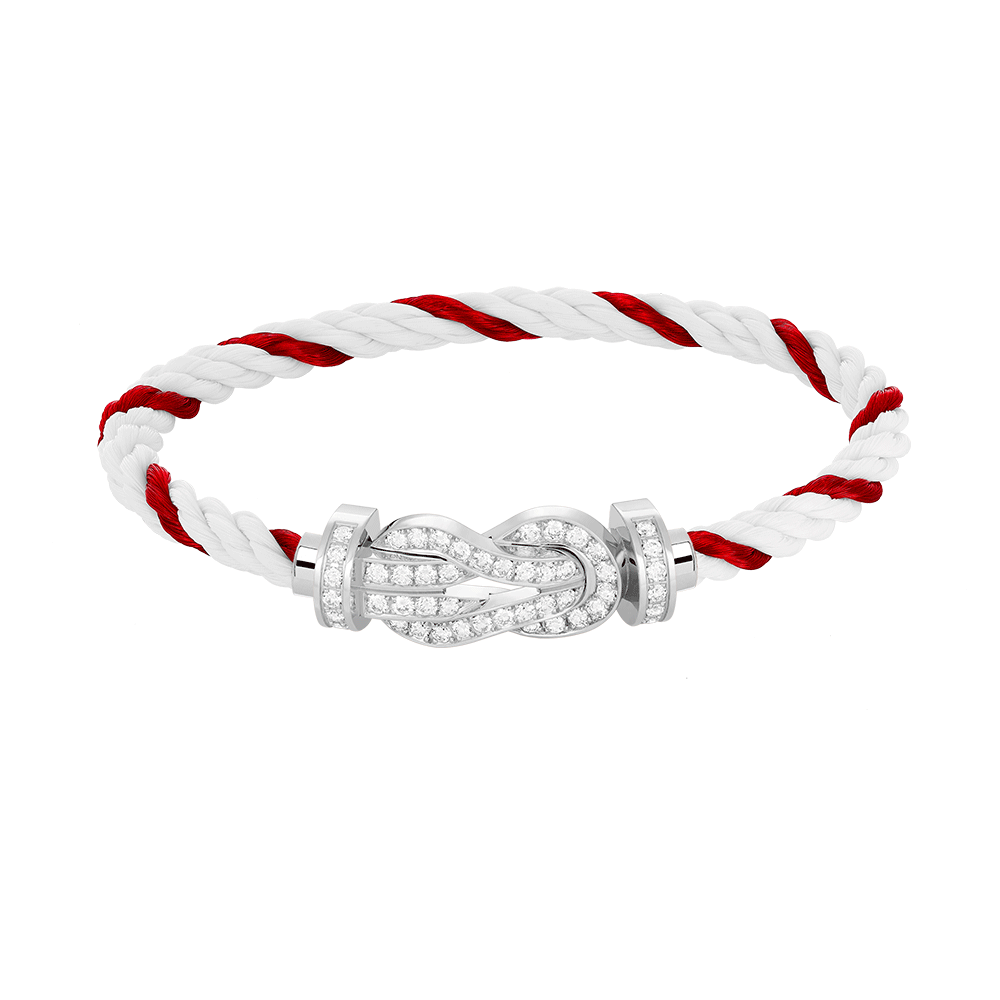 [Baslove]CHANCE GROSSES 8-FACH-ARMBAND MIT VOLLEN DIAMANTEN, SILBER