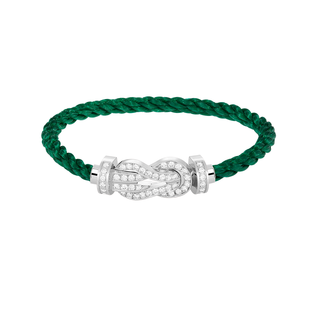 [Baslove]CHANCE GROSSES 8-FACH-ARMBAND MIT VOLLEN DIAMANTEN, SILBER