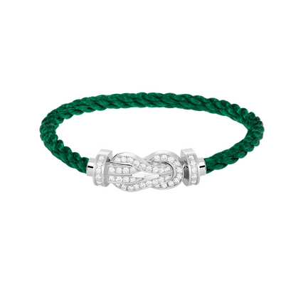 [Baslove]CHANCE GROSSES 8-FACH-ARMBAND MIT VOLLEN DIAMANTEN, SILBER