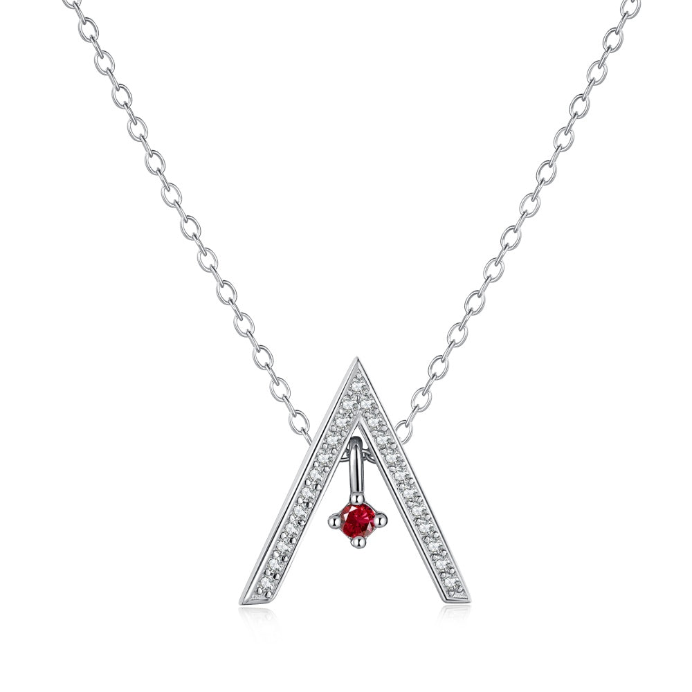 [Violet JW]Sparkling "A" Shape Necklace