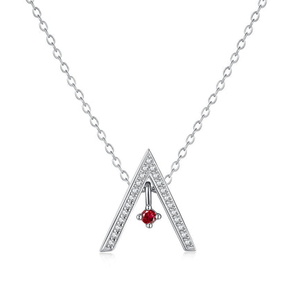 [Violet JW]Sparkling "A" Shape Necklace
