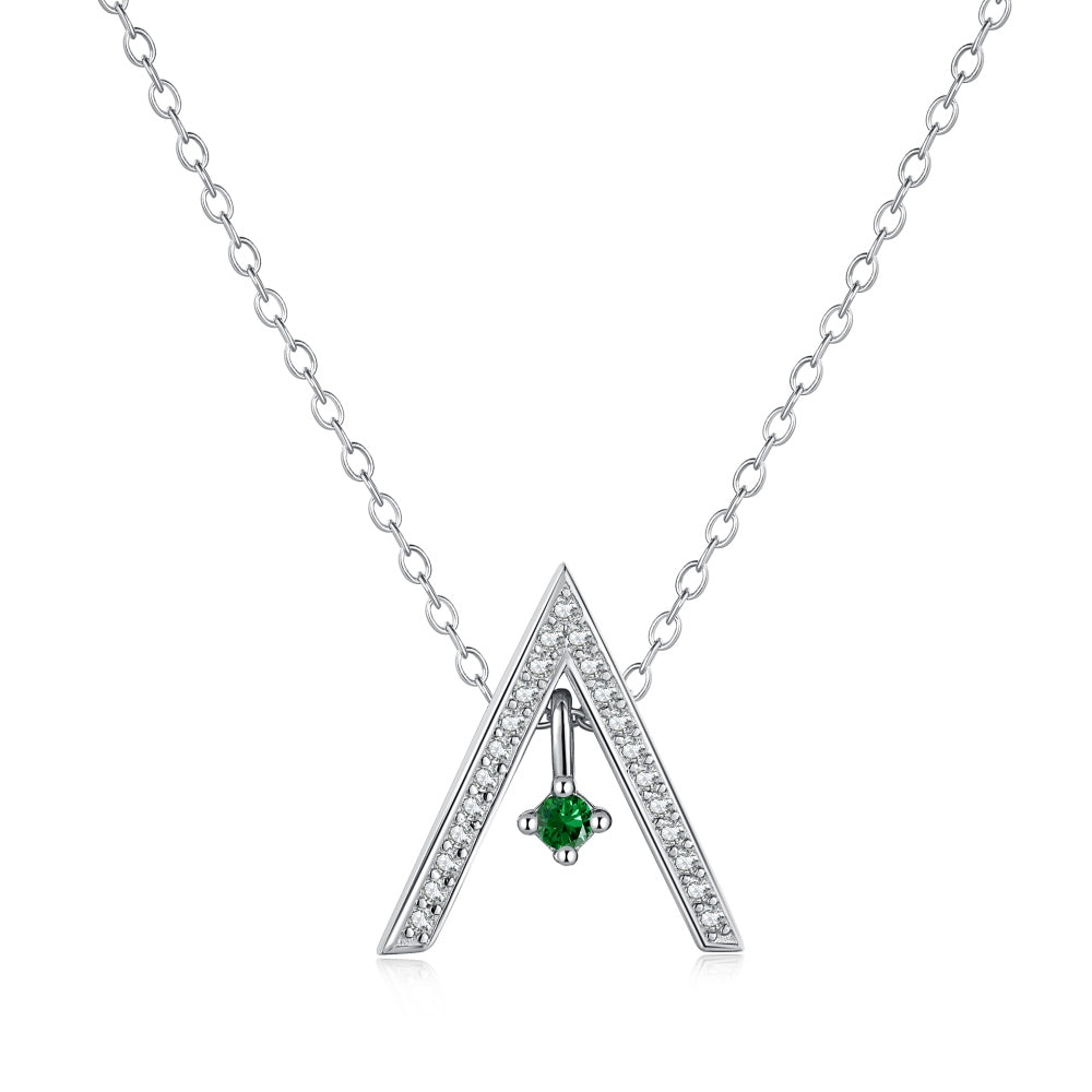 [Violet JW]Sparkling "A" Shape Necklace