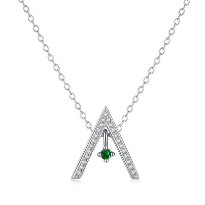 [Violet JW]Sparkling "A" Shape Necklace