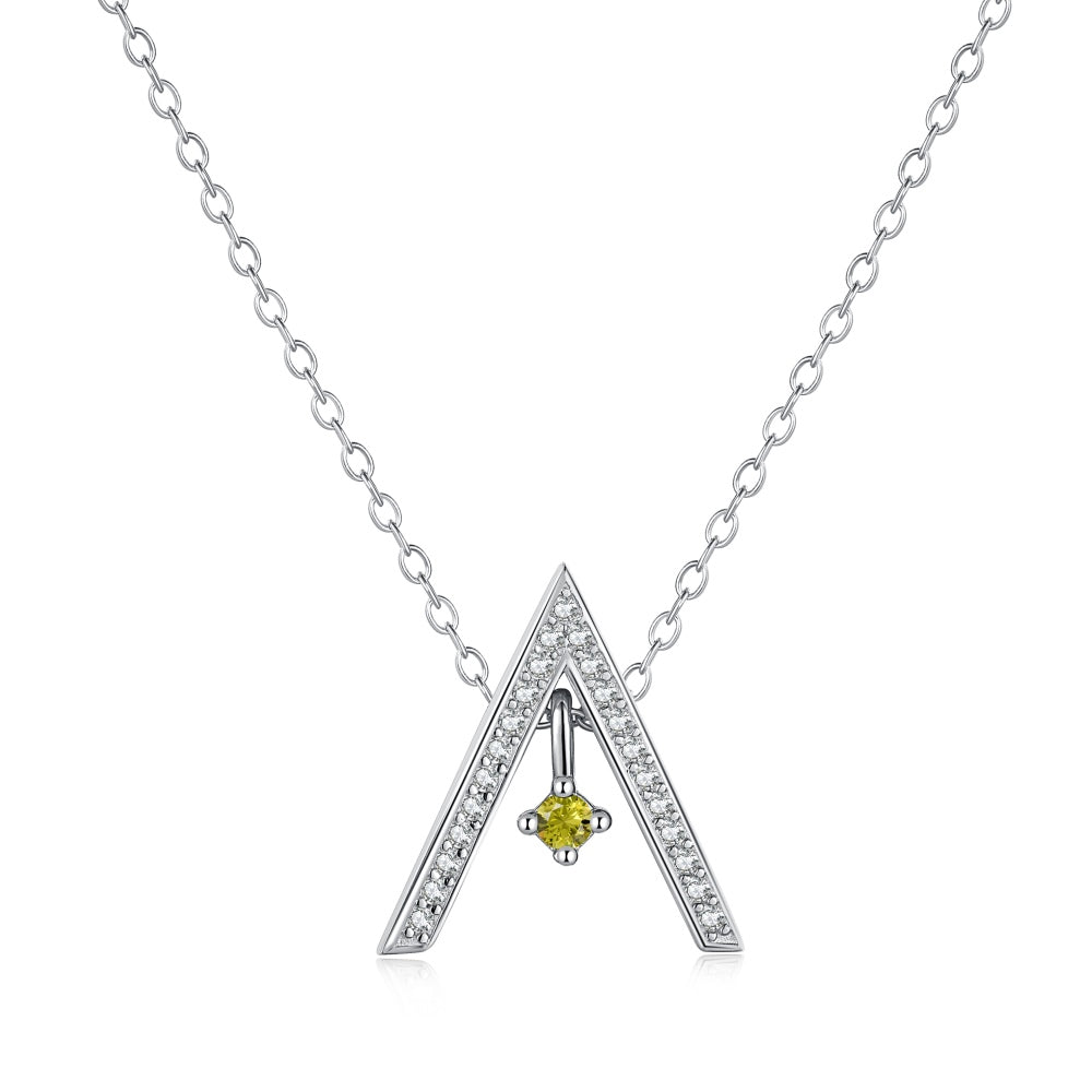 [Violet JW]Sparkling "A" Shape Necklace