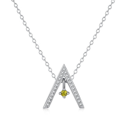 [Violet JW]Sparkling "A" Shape Necklace