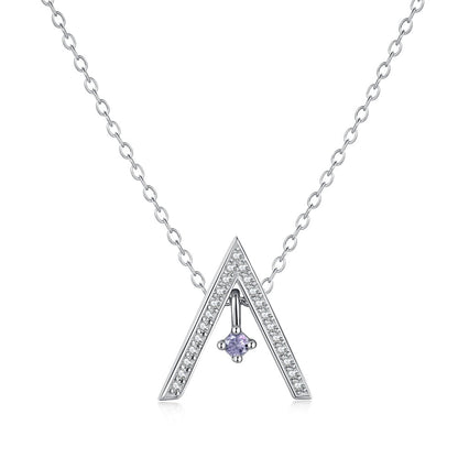 [Violet JW]Sparkling "A" Shape Necklace