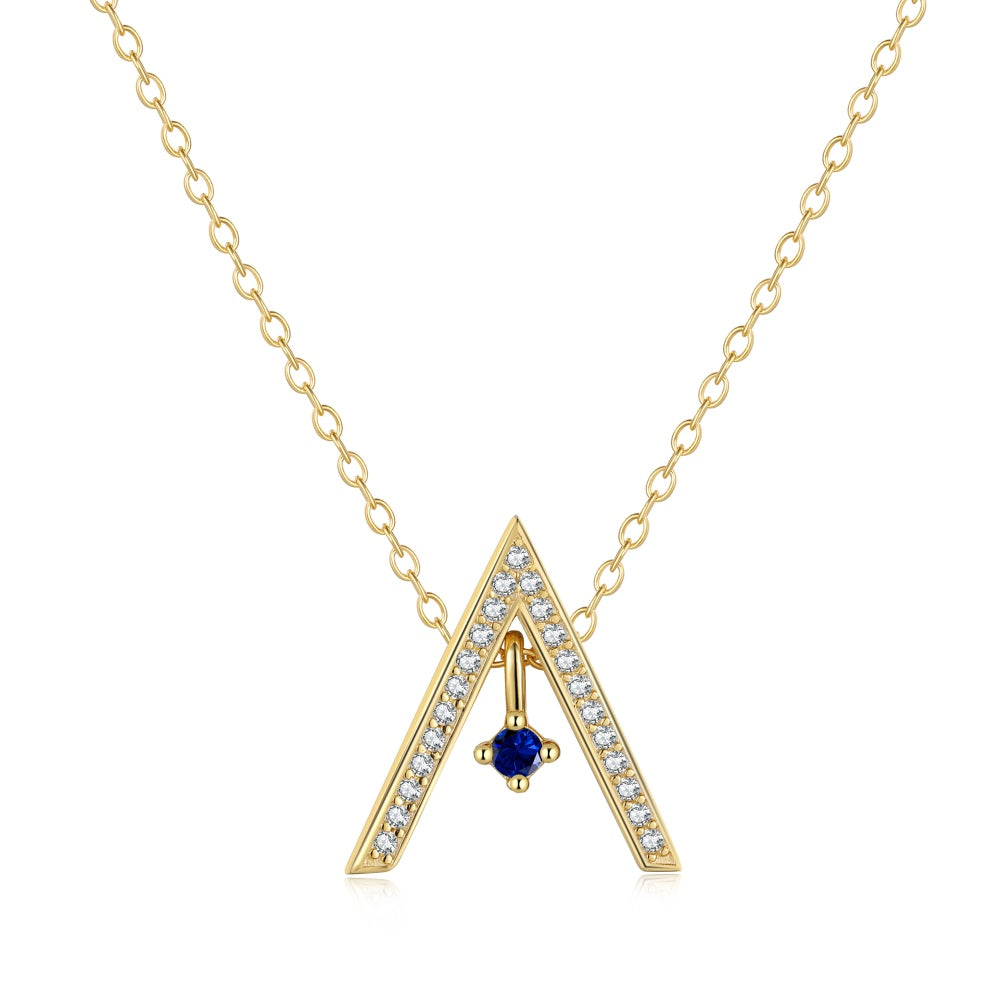 [Violet JW]Sparkling "A" Shape Necklace