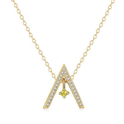 [Violet JW]Sparkling "A" Shape Necklace