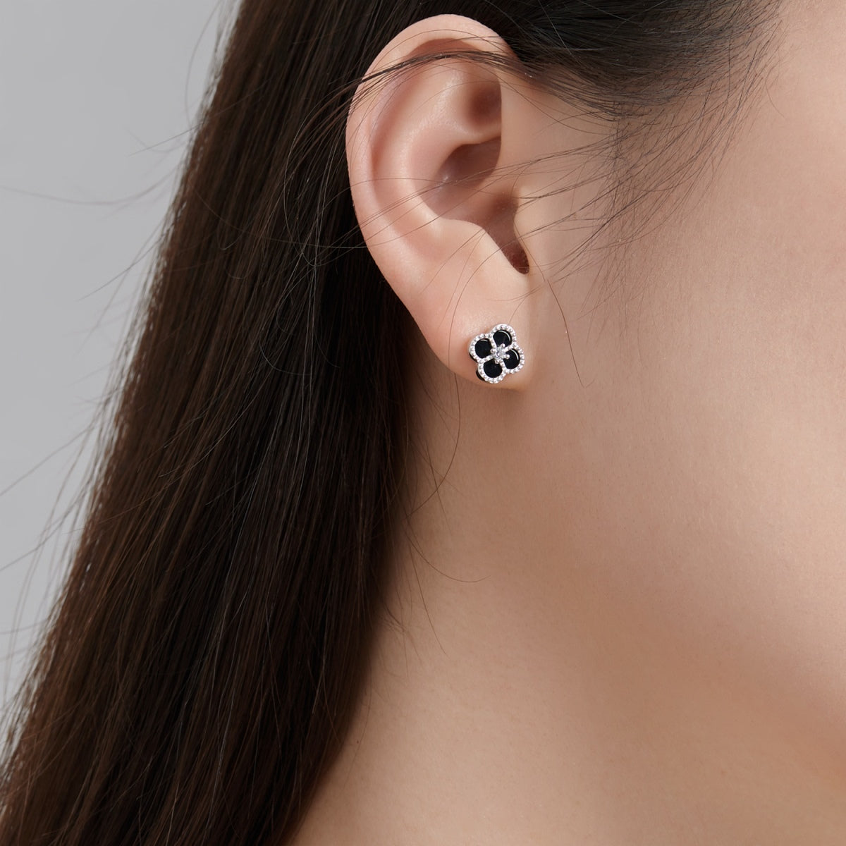 [Violet JW]Four-Leaf Clover Flower Shape Exquisite Earrings