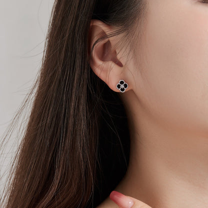 [Violet JW]Four-Leaf Clover Flower Shape Exquisite Earrings