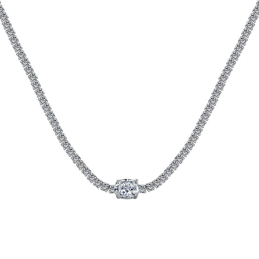[Violet JW]1.0 Carat Shining Oval Cut Necklace