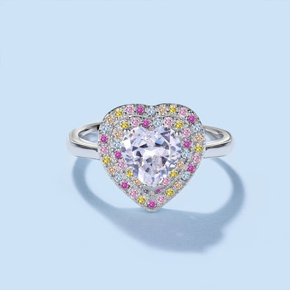 [Violet JW]Delicate Ebullient Heart Shape Wedding Ring