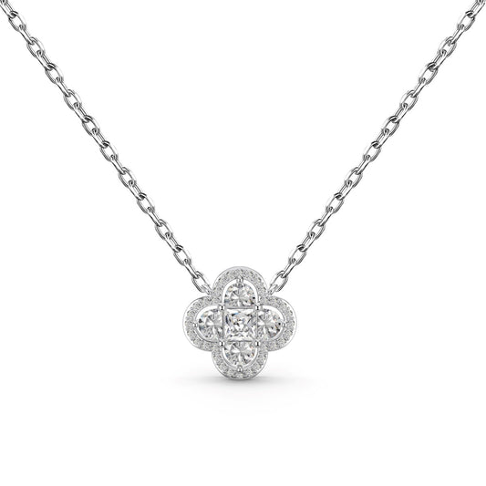 [Violet JW]Spliced Lucky Four-Leaf Clover Versatile Necklace