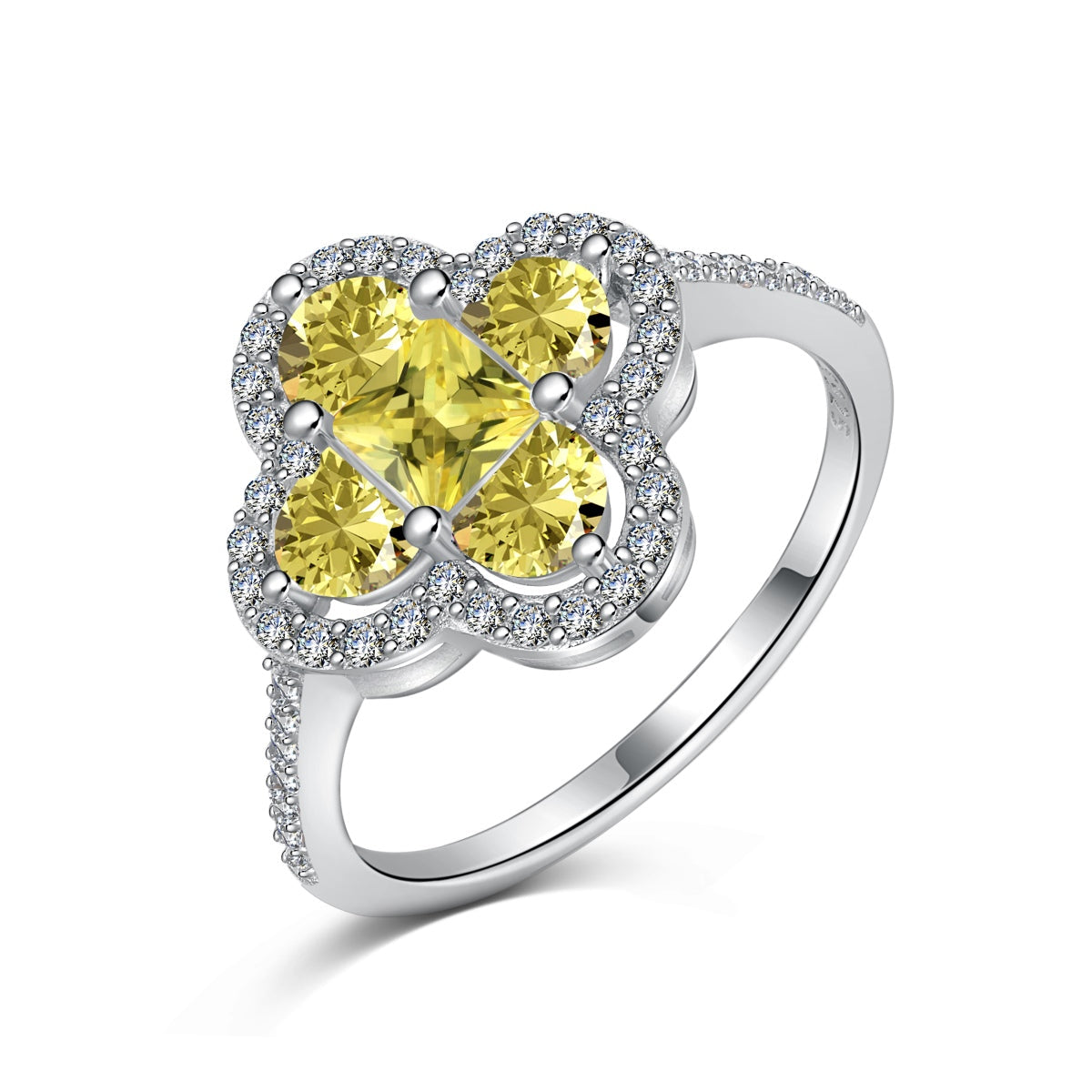 [Violet JW]Luxurious Eternity Flower Shape Banquet Ring
