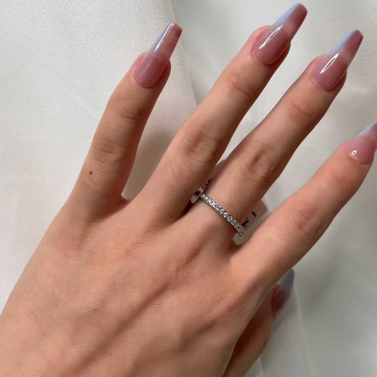 [Violet JW]Delicate Sparkling Round Cut Daily Ring
