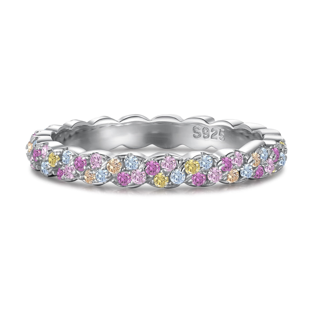 [Violet JW]Dainty Ebullient Round Cut Daily Ring