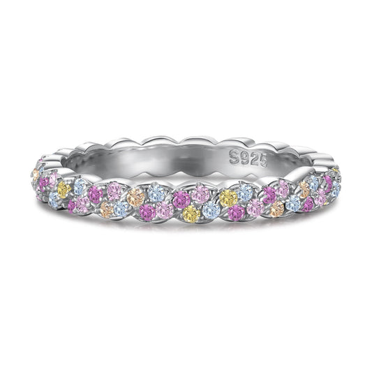 [Violet JW]Dainty Ebullient Round Cut Daily Ring