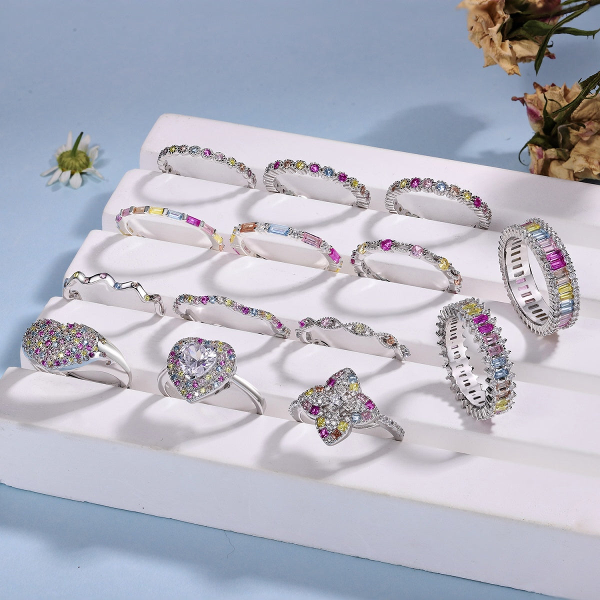 [Violet JW]Radiant Sparkling Round Cut Daily Ring