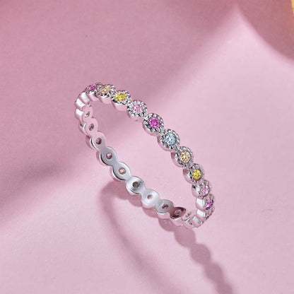 [Violet JW]Radiant Sparkling Round Cut Daily Ring