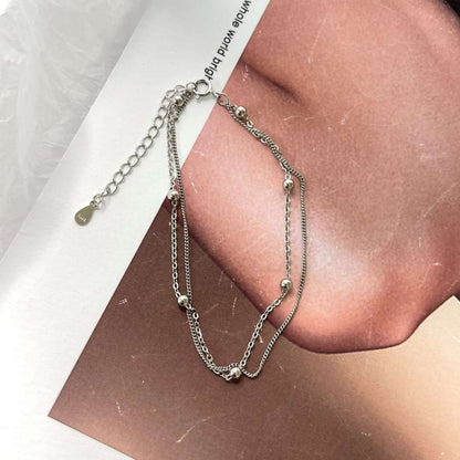 [Baslove] Zartes Perlen-Doppelschicht-Armband