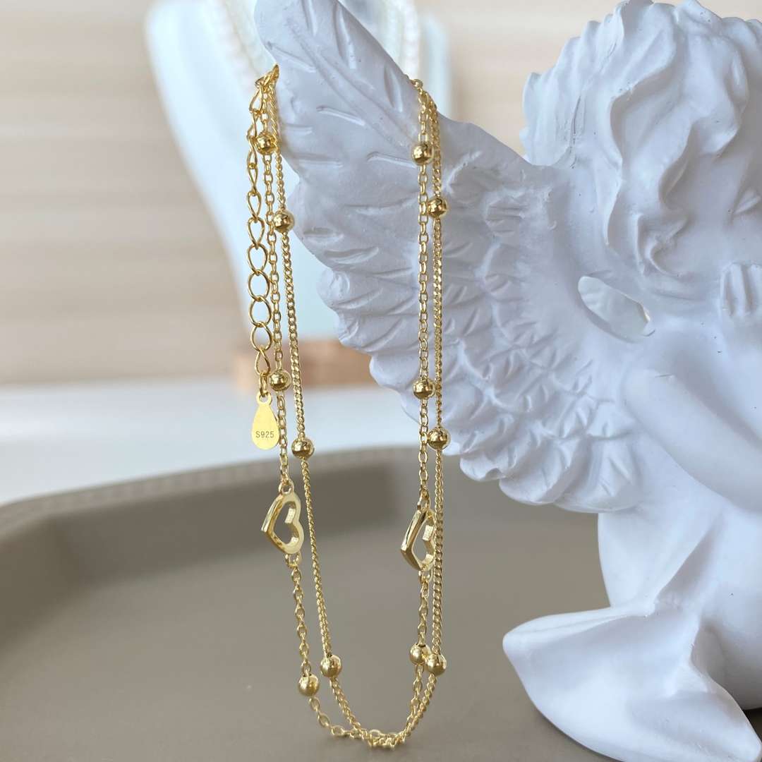 [Violet JW]Dainty Double Layer Love Heart Bracelet