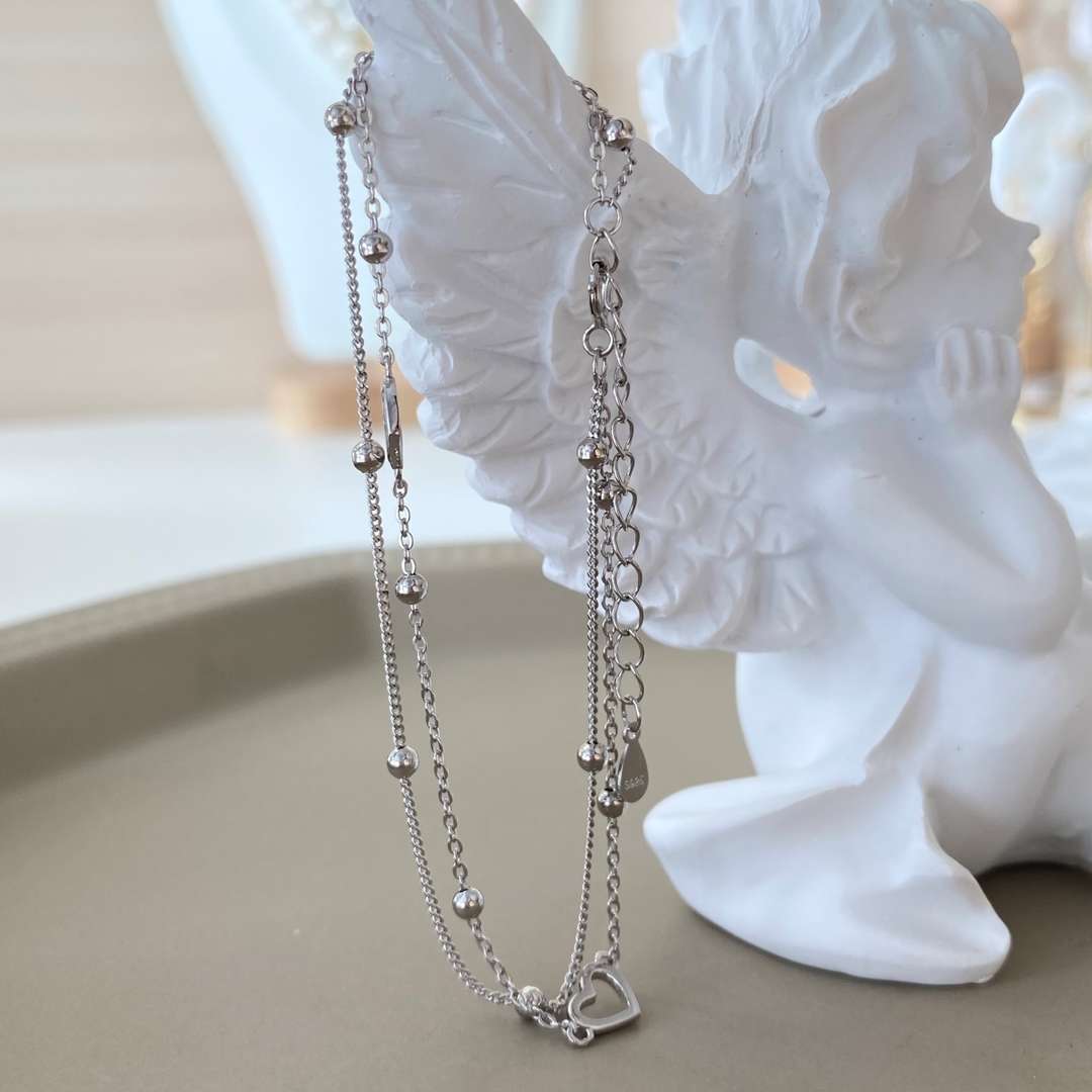 [Violet JW]Dainty Double Layer Love Heart Bracelet