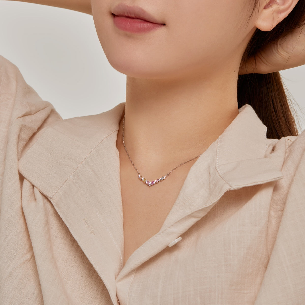 [Violet JW]Dazzling Rainbow Necklace