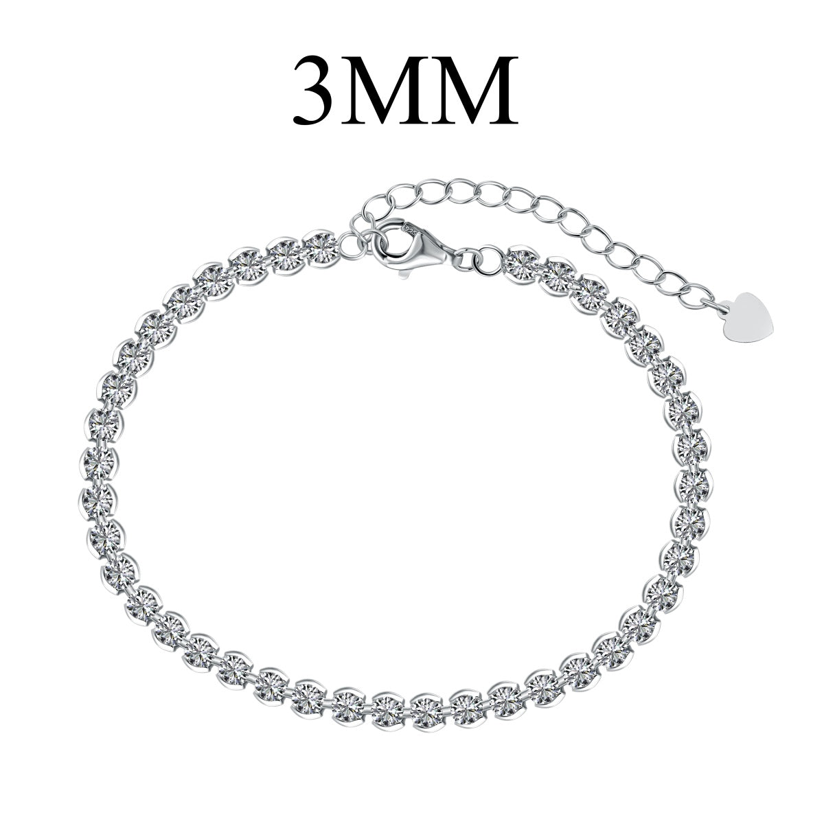 [Violet JW]Ornate  Sparkling Round Cut Daily Bracelet