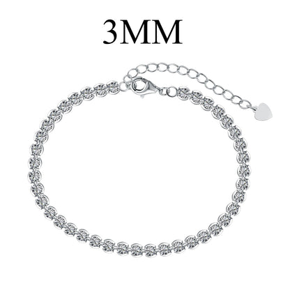 [Violet JW]Ornate  Sparkling Round Cut Daily Bracelet