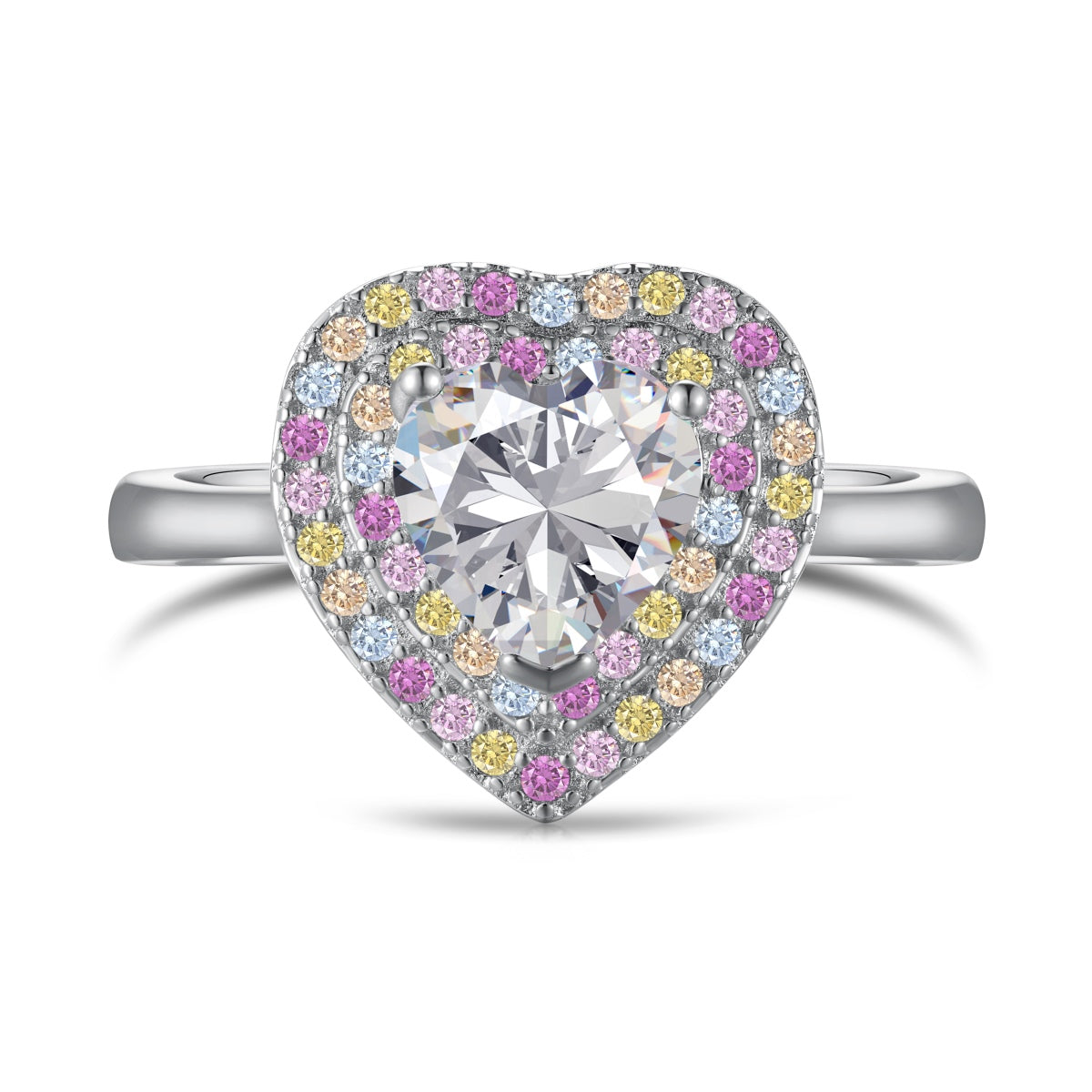 [Violet JW]Delicate Ebullient Heart Shape Wedding Ring