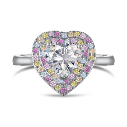 [Violet JW]Delicate Ebullient Heart Shape Wedding Ring