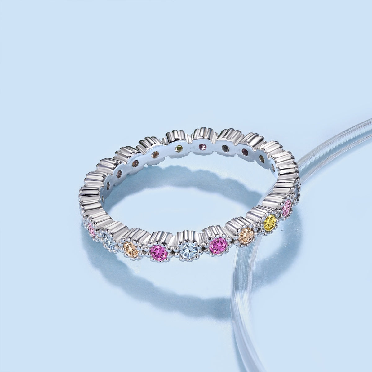 [Violet JW]Unique Scintillating Round Cut Daily Ring