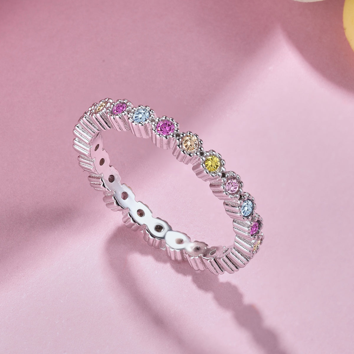 [Violet JW]Unique Scintillating Round Cut Daily Ring