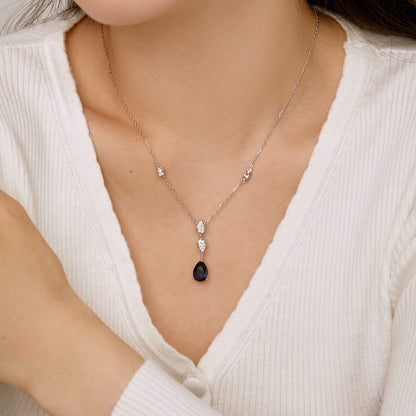 [Violet JW]Dazzling Pear Cut Necklace