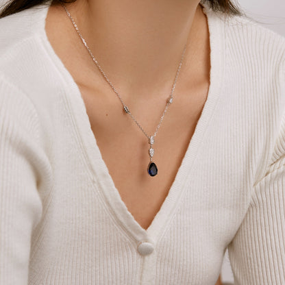 [Violet JW]Dazzling Pear Cut Necklace